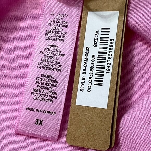 SKIMS Lace Pointelle Cami Bodysuit Bubble Gum 3X - Picture 10 of 12